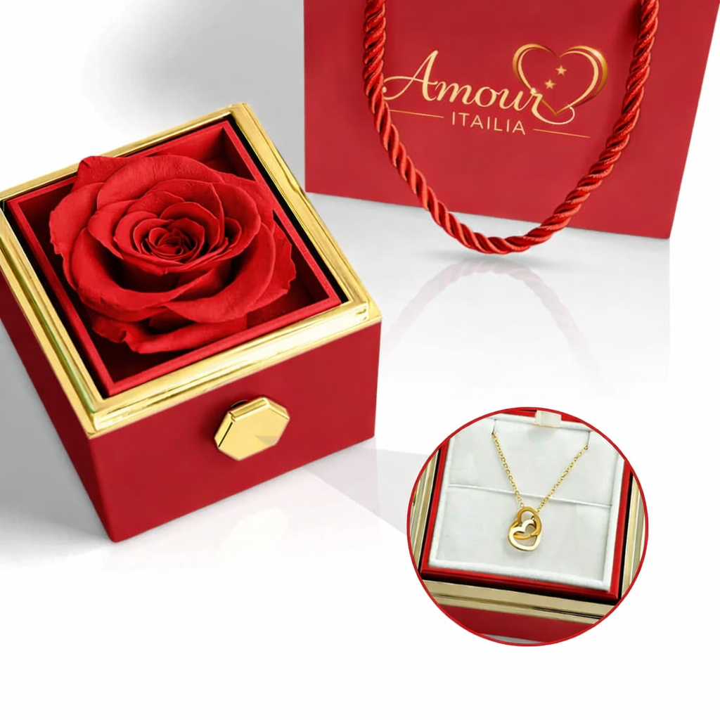 "ROSA ETERNA" BOX + COLLANA PERSONALIZZATA