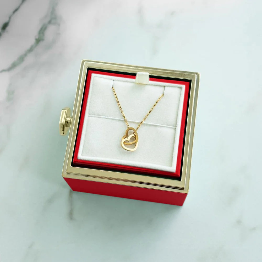 "ROSA ETERNA" BOX + COLLANA PERSONALIZZATA